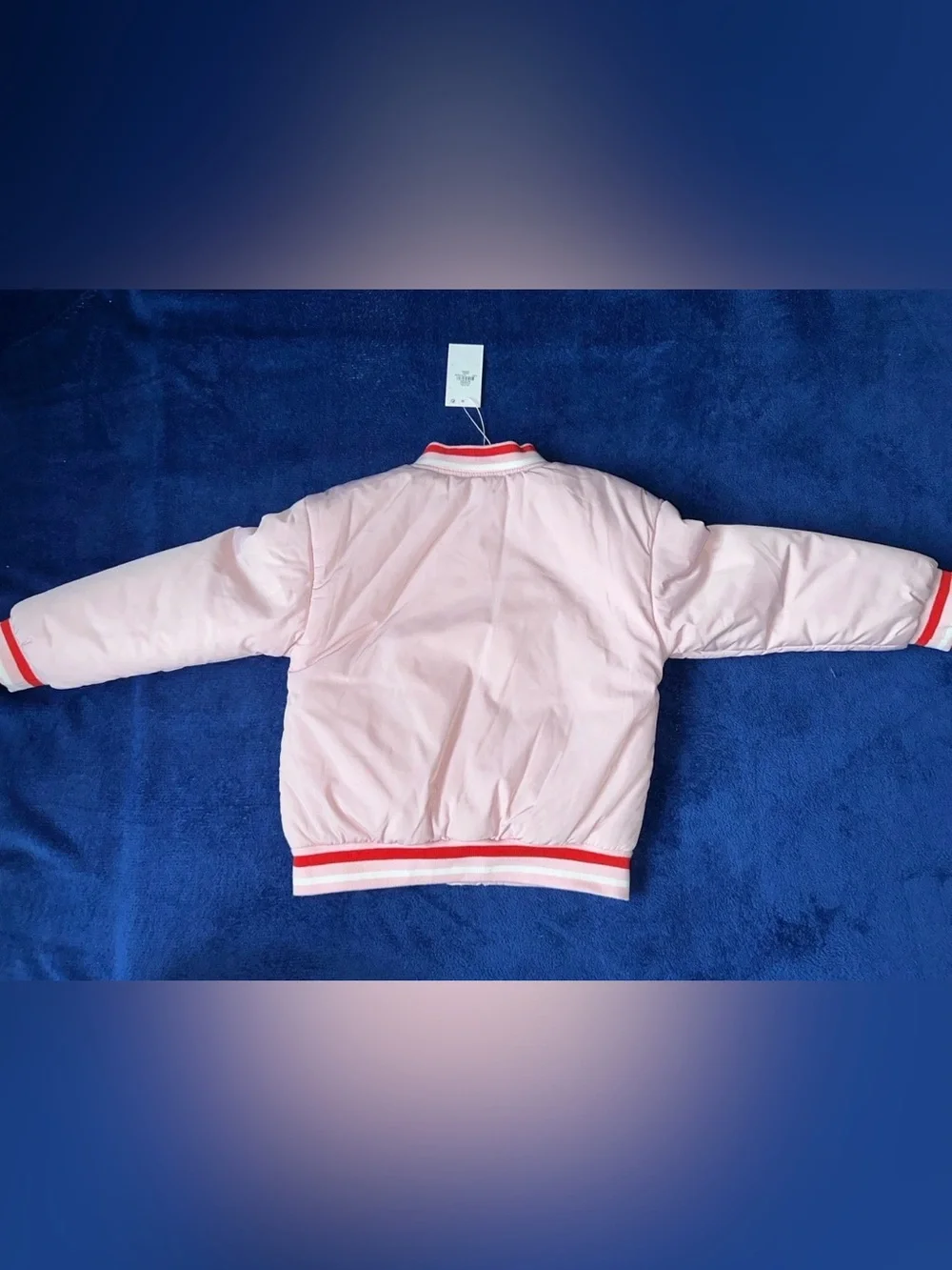 New Primark Cherry Mon Cheri Bomber Jacket Light Pink Red 6-7 Years NWT